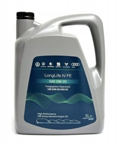 VW Longlife IV FE 0W20 508.00/509.00  5L 